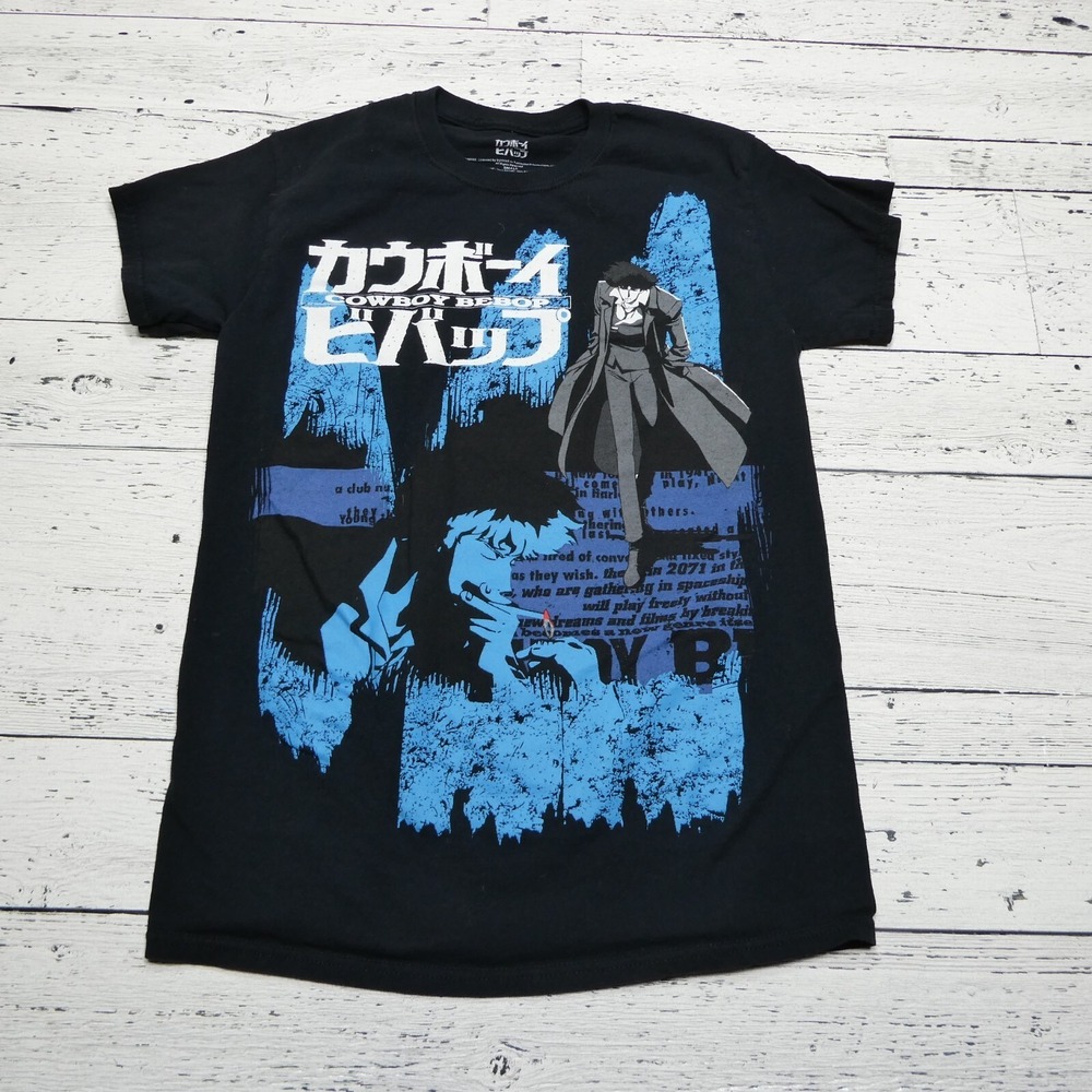 Cowboy Bebop Anime Shirt Size Small Spike Opening Credits Graphic Japanese